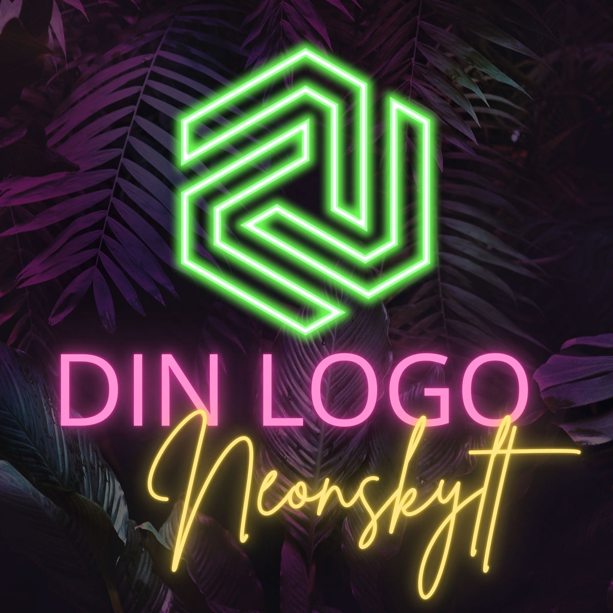 Neonskylt anpassad efter din logo - Anpassa färger, storlek efter dina önskemål!