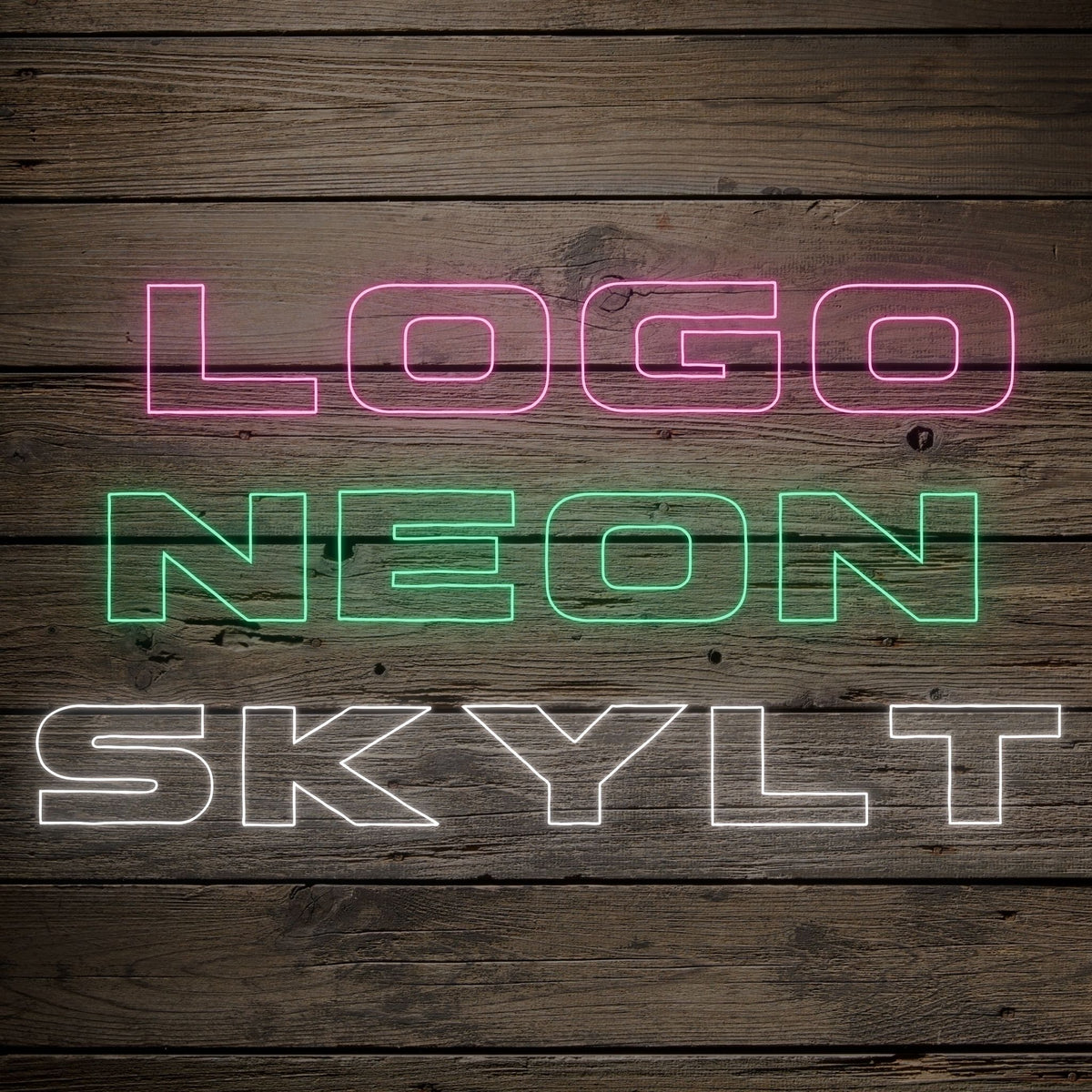 Neonskylt Logo - Design efter din logo & text inom 3 timmar!