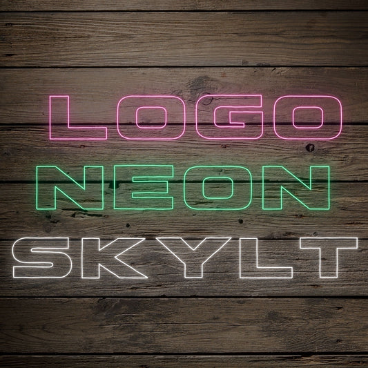 Neonskylt Logo - Design efter din logo & text inom 3 timmar!