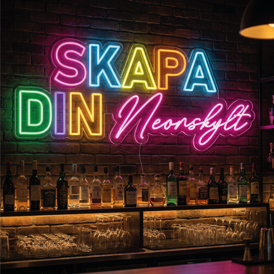 Skapa din Neonskylt - Din logo eller text i Neon